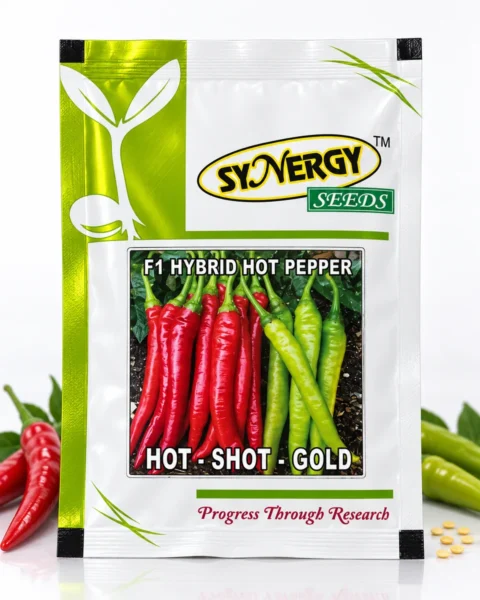 Hot Shot Gold hybrid chilli seed packet